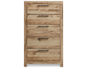 Cama y cómoda con almacenamiento y panel tamaño queen Hyanna
