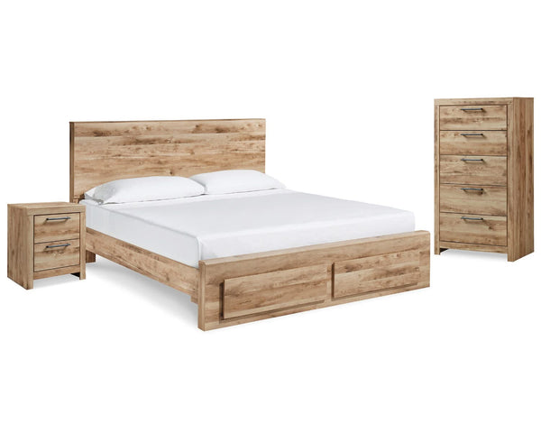 Hyanna Queen Storage Bed, Chest and Nightstand
