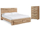 Cama y cómoda con almacenamiento y panel tamaño queen Hyanna