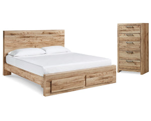 Cama y cómoda con almacenamiento y panel tamaño queen Hyanna