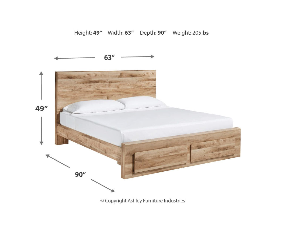 Cama y cómoda con almacenamiento y panel tamaño queen Hyanna