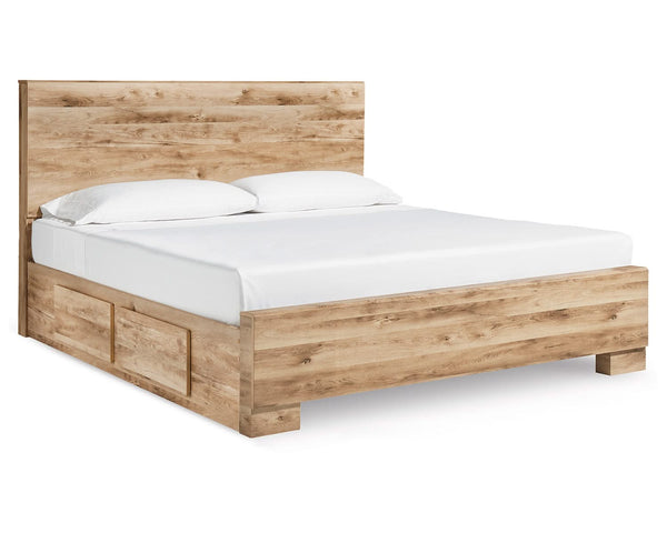 Cama Hyanna King con paneles y almacenamiento en dos lados