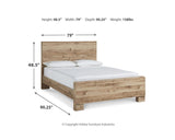 Cama Hyanna King con paneles, tocador, espejo y dos mesitas de noche