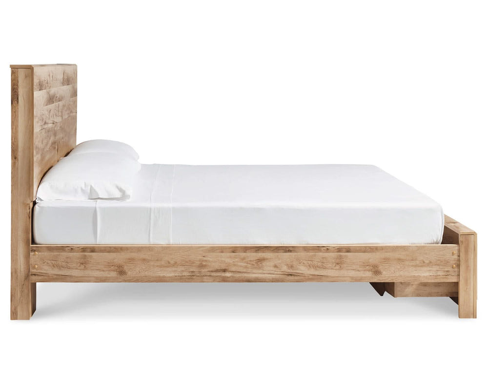 Cama y cómoda con almacenamiento y panel tamaño queen Hyanna