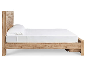 Cama y cómoda con almacenamiento y panel tamaño queen Hyanna
