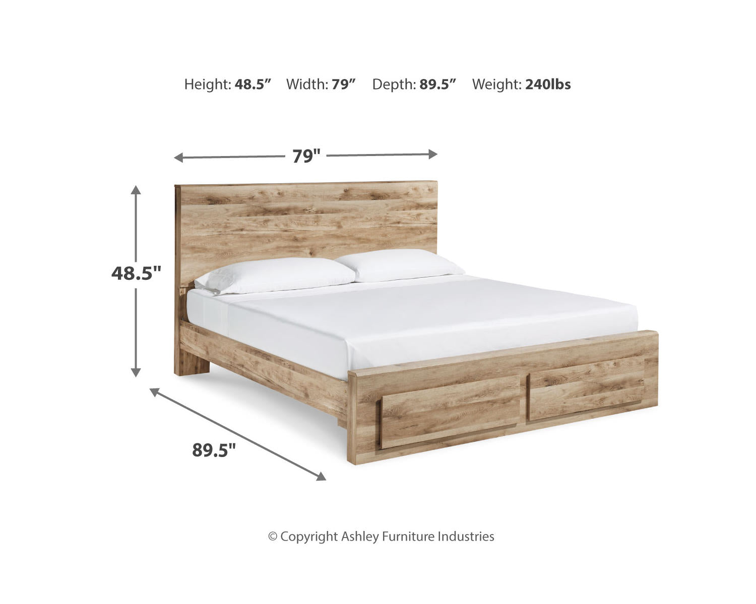 Hyanna King Panel Storage Bed, Dresser and Mirror