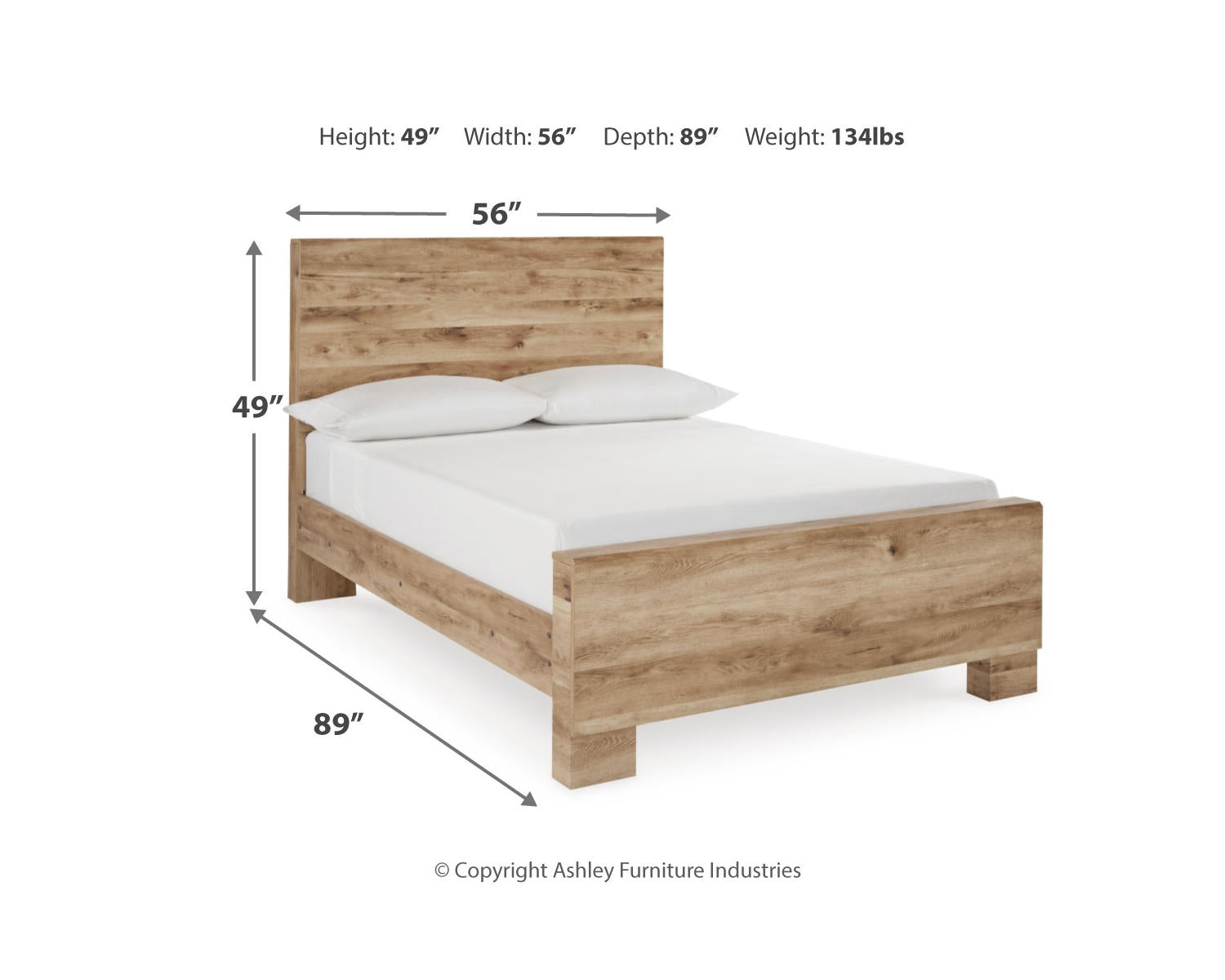 Hyanna Full Panel Bed, Dresser and Mirror