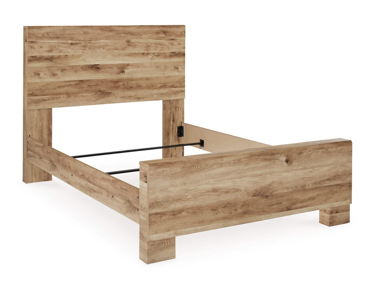 Cama Hyanna con paneles completos, tocador y espejo