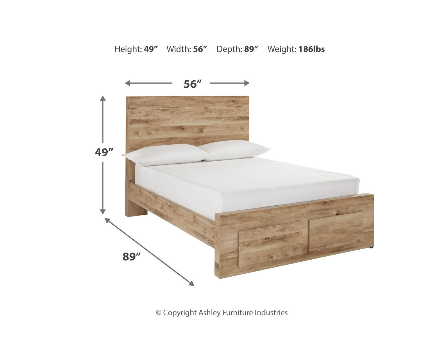 Hyanna Full Panel Storage Bed, Dresser and Mirror