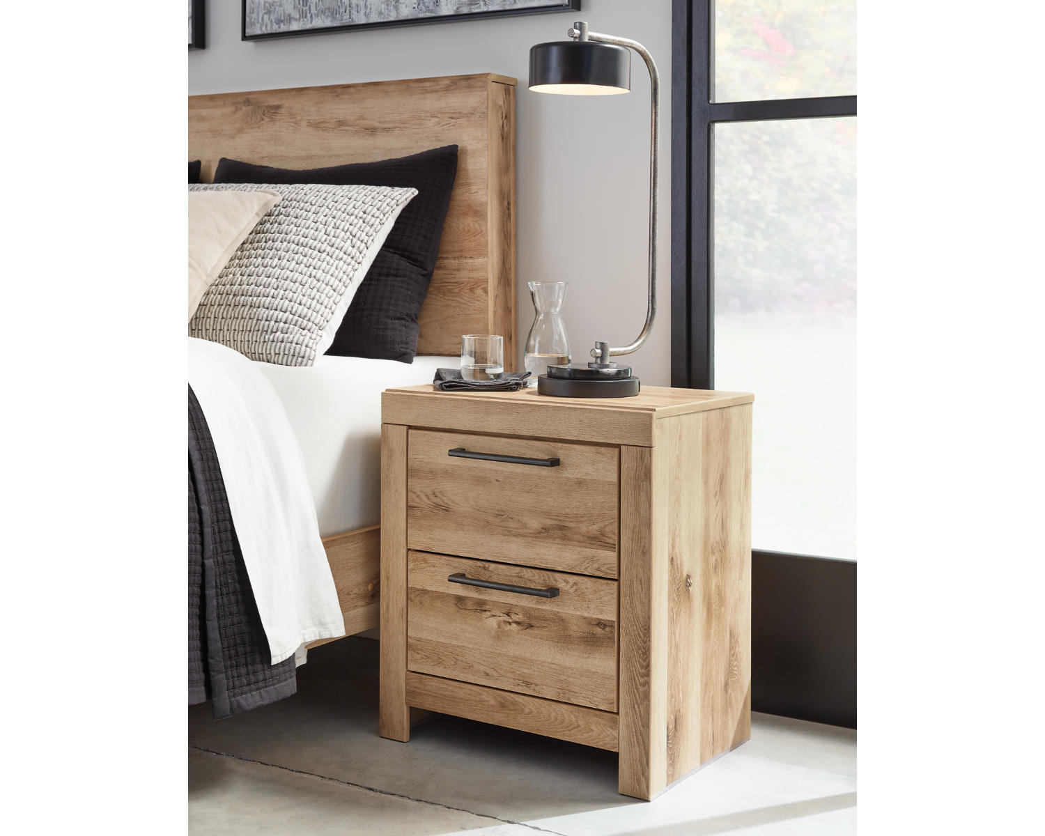 Hyanna King Panel Storage Bed, Dresser and 2 Nightstands