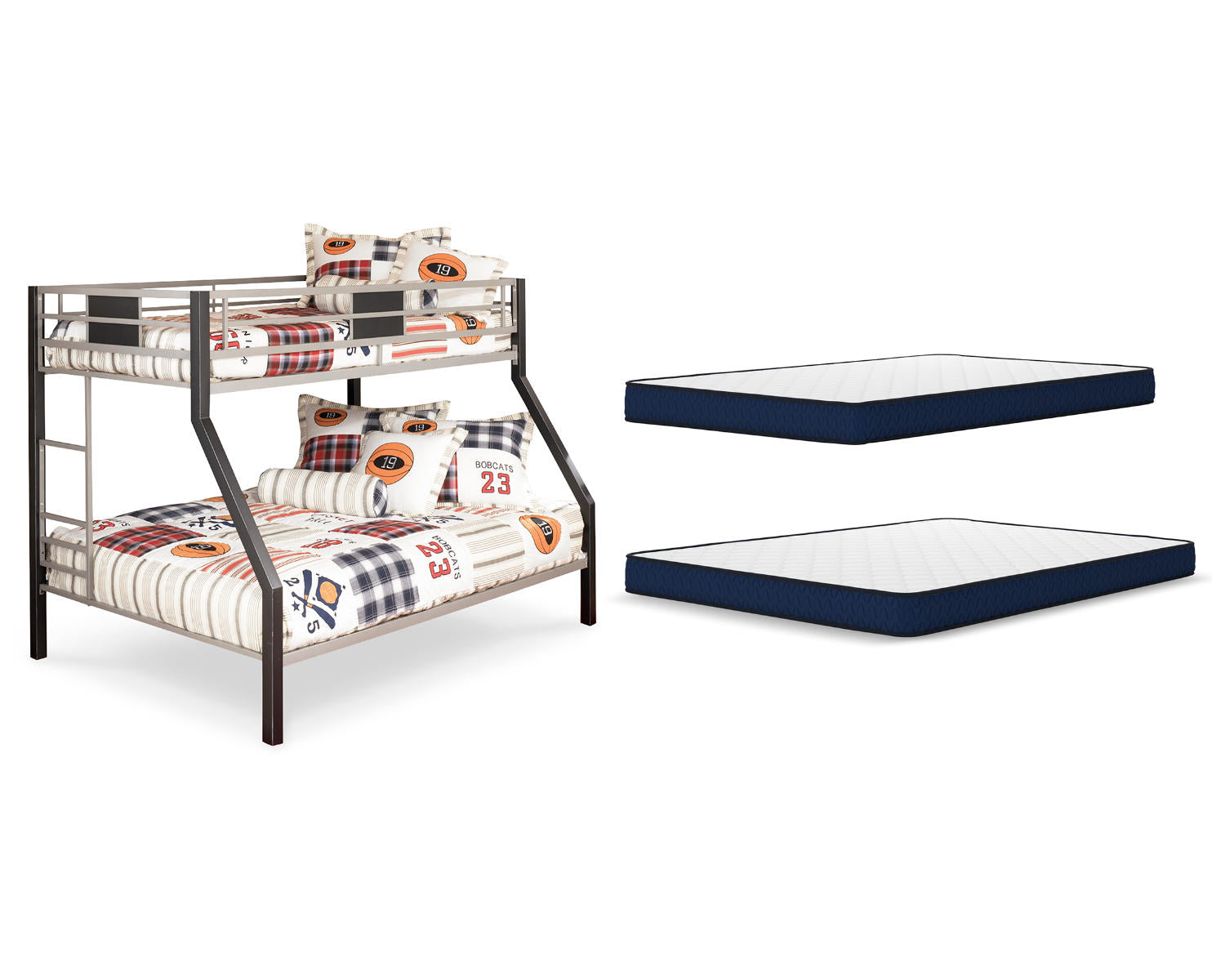 Dinsmore Twin over Full Bunk Bed with Mattresses