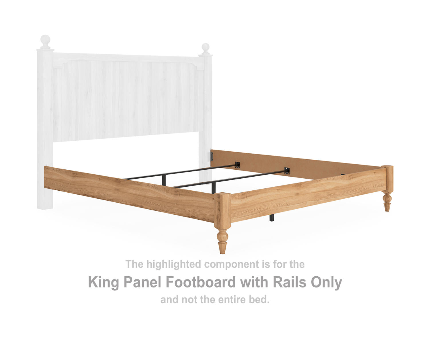 Aleaport King Panel Footboard with Rails