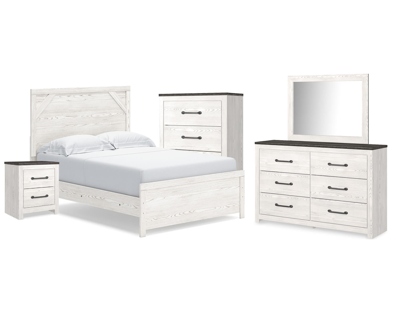 Gerridan Full Panel Bed, Dresser, Mirror, Chest and Nightstand