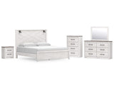 Gerridan King Panel Bed, Dresser, Mirror, Chest, and Nightstand