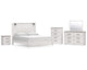 Gerridan King Panel Bed, Dresser, Mirror, Chest, and Nightstand