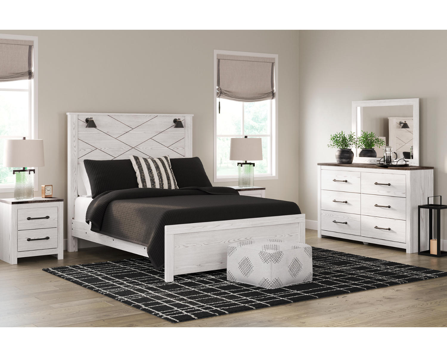 Gerridan Queen Panel Bed, Dresser and Mirror