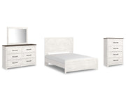 Gerridan Queen Panel Bed, Dresser, Mirror, and Chest