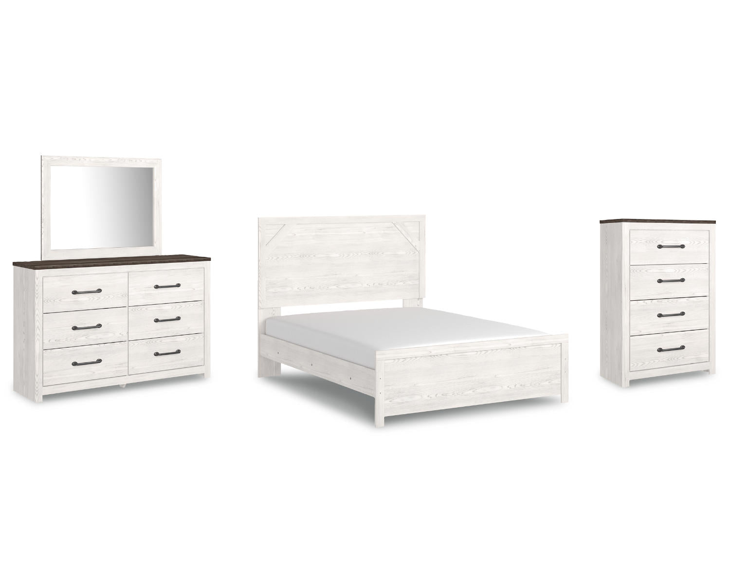 Gerridan Queen Panel Bed, Dresser, Mirror, and Chest