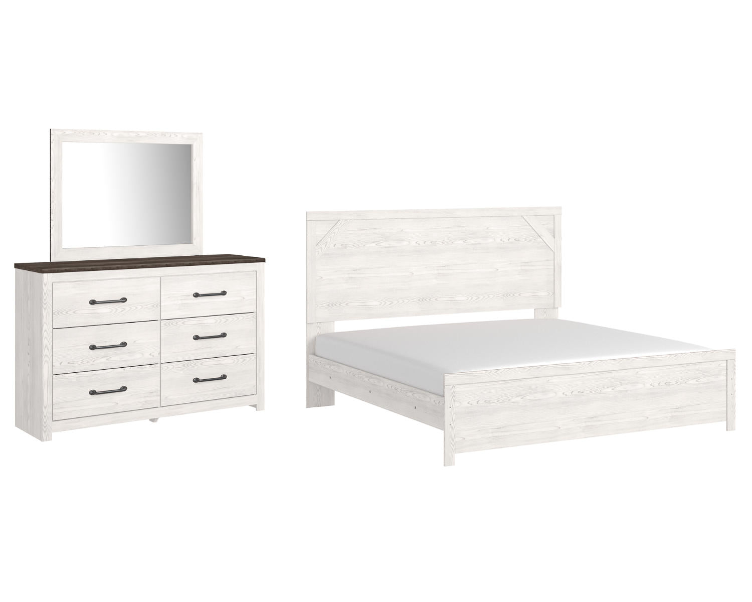 Gerridan King Panel Bed, Dresser and Mirror