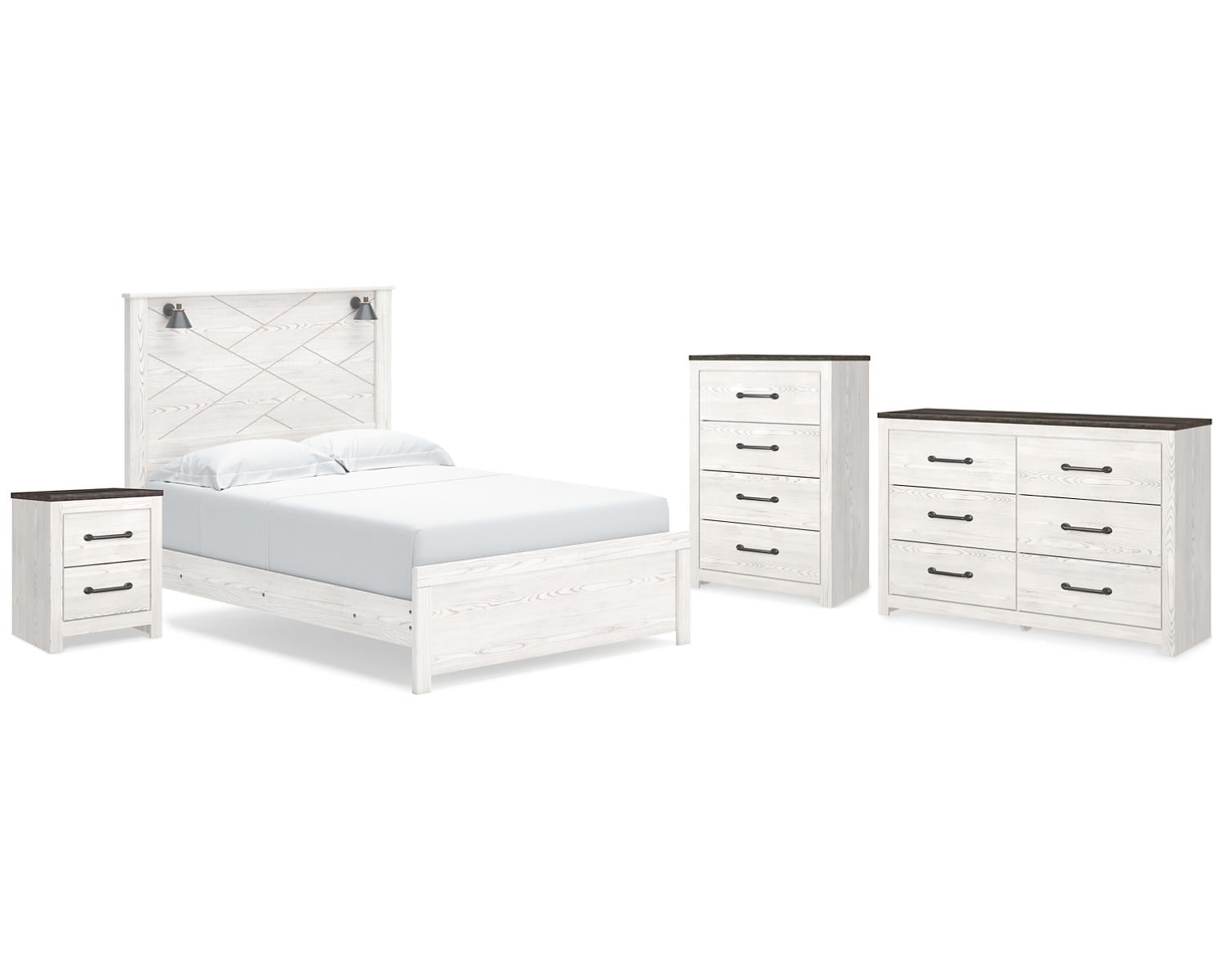 Gerridan Queen Panel Bed, Dresser, Chest and Nightstand