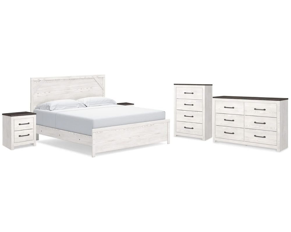 Gerridan King Panel Bed, Dresser, Chest and 2 Nightstands