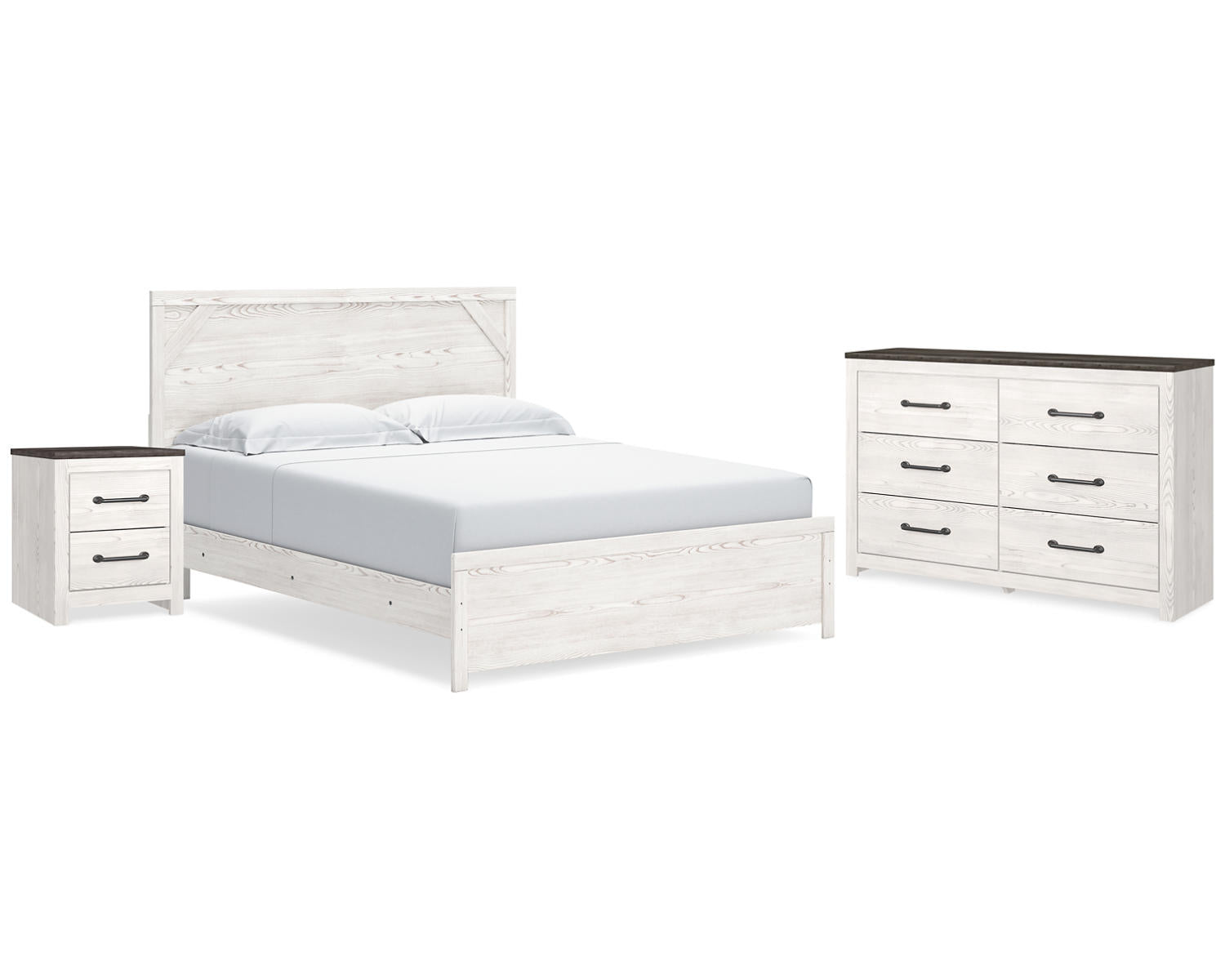 Gerridan King Panel Bed, Dresser and Nightstand