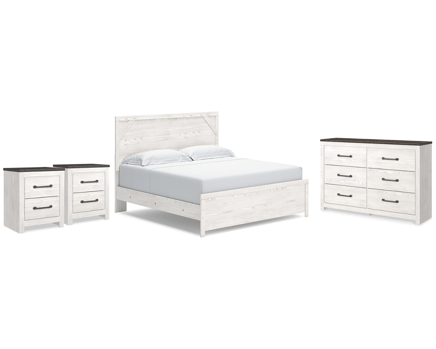 Gerridan King Panel Bed, Dresser and 2 Nightstands