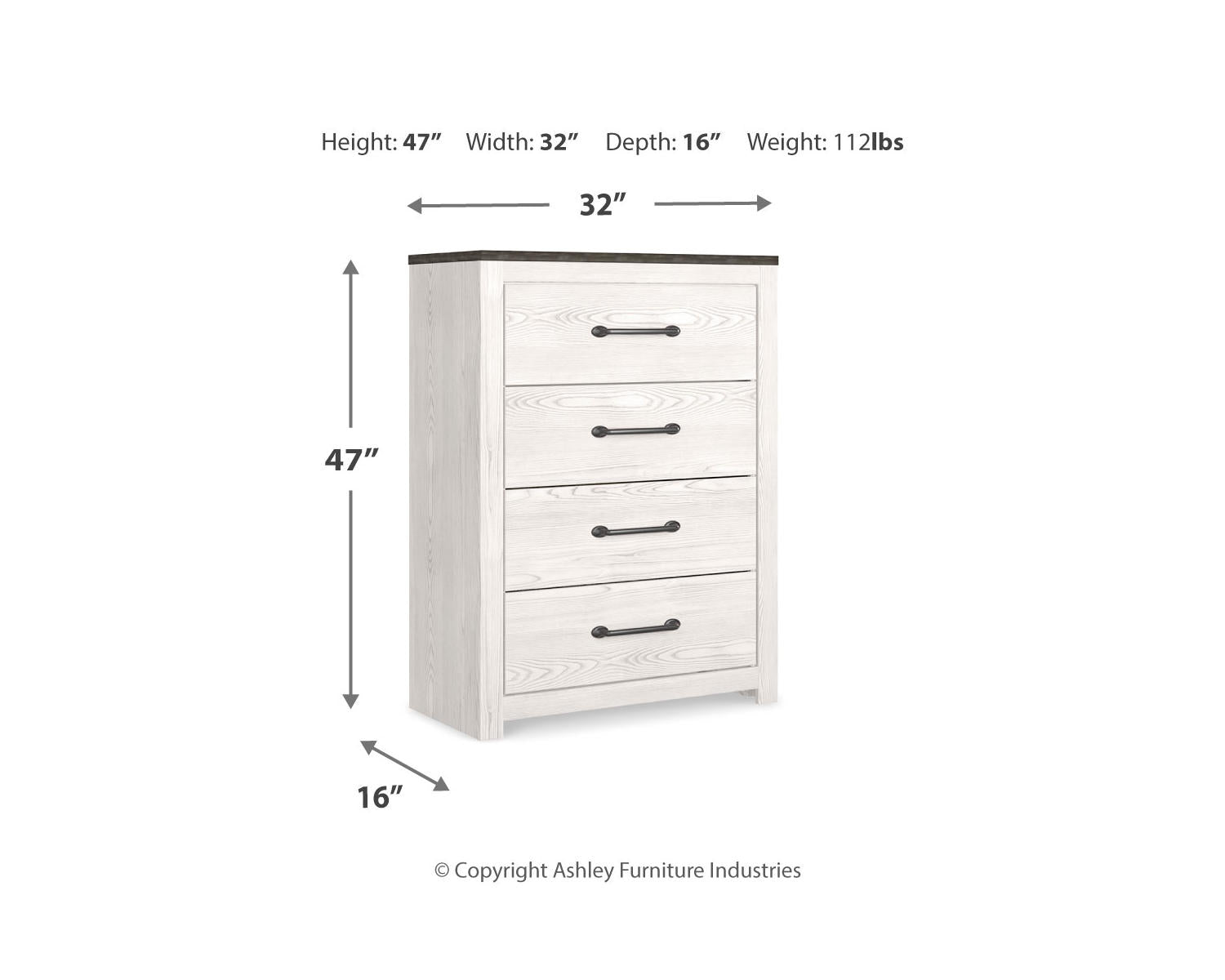 Gerridan King Panel Bed, Chest and 2 Nightstands