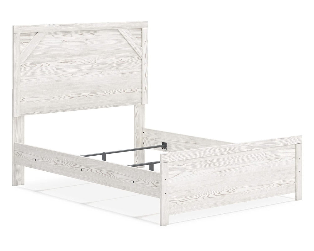 Cama Gerridan con paneles completos, tocador, espejo y mesita de noche