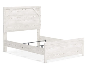 Cama Gerridan con paneles completos, tocador, espejo y mesita de noche