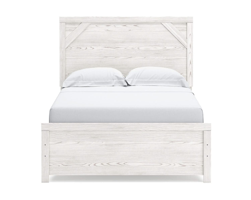 Cama Gerridan con paneles completos, tocador, espejo y mesita de noche
