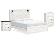 Gerridan King Panel Bed, Chest and 2 Nightstands