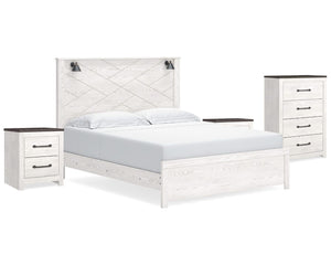 Gerridan King Panel Bed, Chest and 2 Nightstands