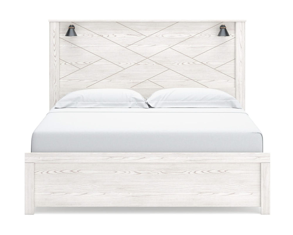 Gerridan King Panel Bed, Dresser, Mirror, Chest, and Nightstand