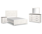 Gerridan Queen Bed with Mirrored Dresser and Nightstand