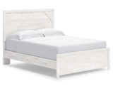 Cama Queen con paneles Gerridan, tocador, espejo y cómoda