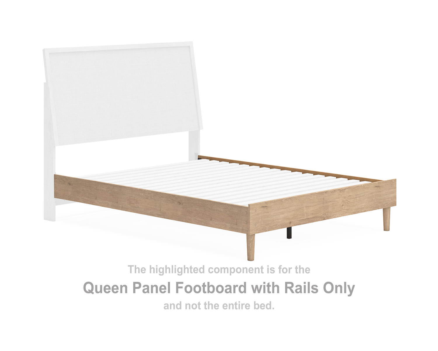 Cielden Queen Panel Footboard with Rails
