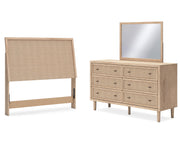Cielden Full Panel Bed, Dresser and Mirror
