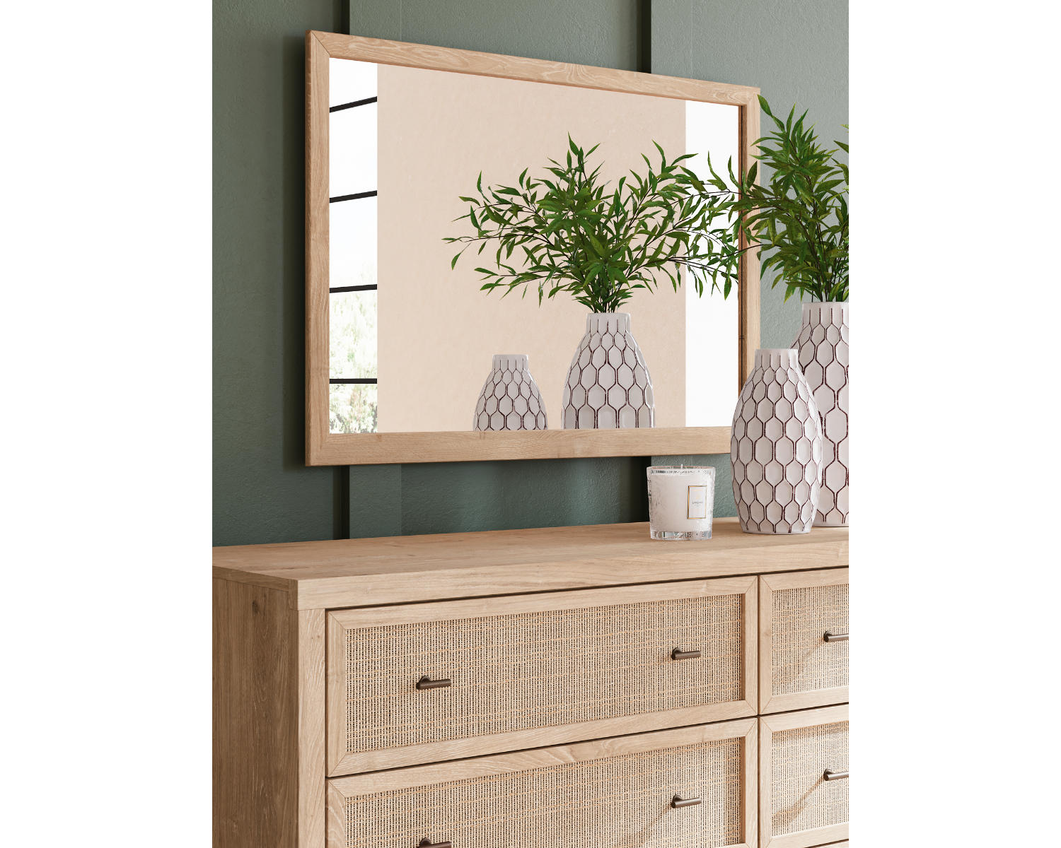 Cielden Queen Panel Bed, Dresser, Mirror and Nightstand