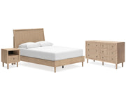 Cielden Queen Panel Bed, Dresser and Nightstand