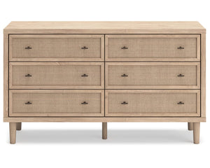 Cama Queen con paneles, cómoda y mesita de noche Cielden