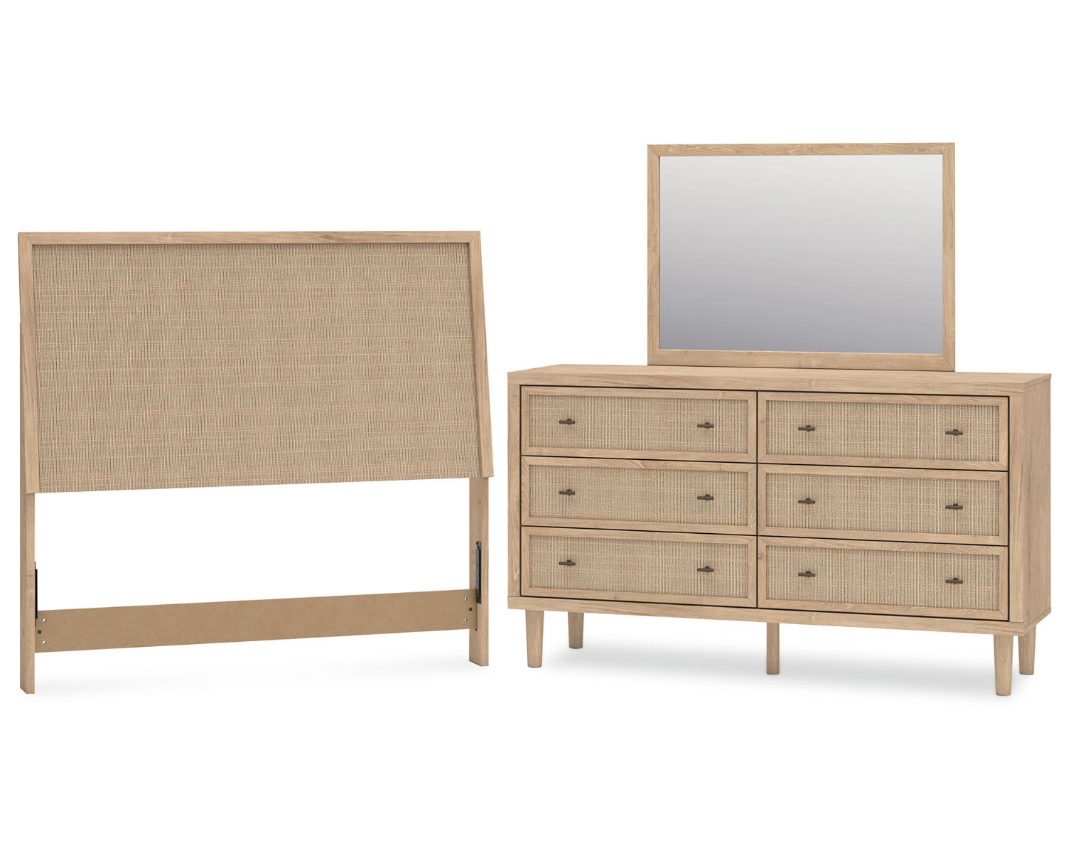 Cielden Full Panel Bed, Dresser and Mirror