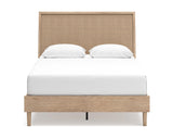Cama Queen con paneles, cómoda y mesita de noche Cielden