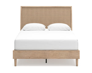 Cama Queen con paneles, cómoda y mesita de noche Cielden
