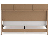 Cama King con paneles, tocador y espejo Cielden