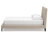 Cama tapizada Cielden Queen, cómoda y dos mesitas de noche