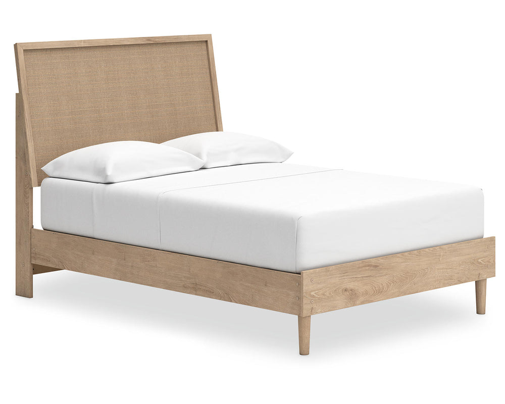 Cama completa con paneles, tocador y espejo Cielden