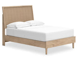 Cama completa con paneles, tocador y espejo Cielden
