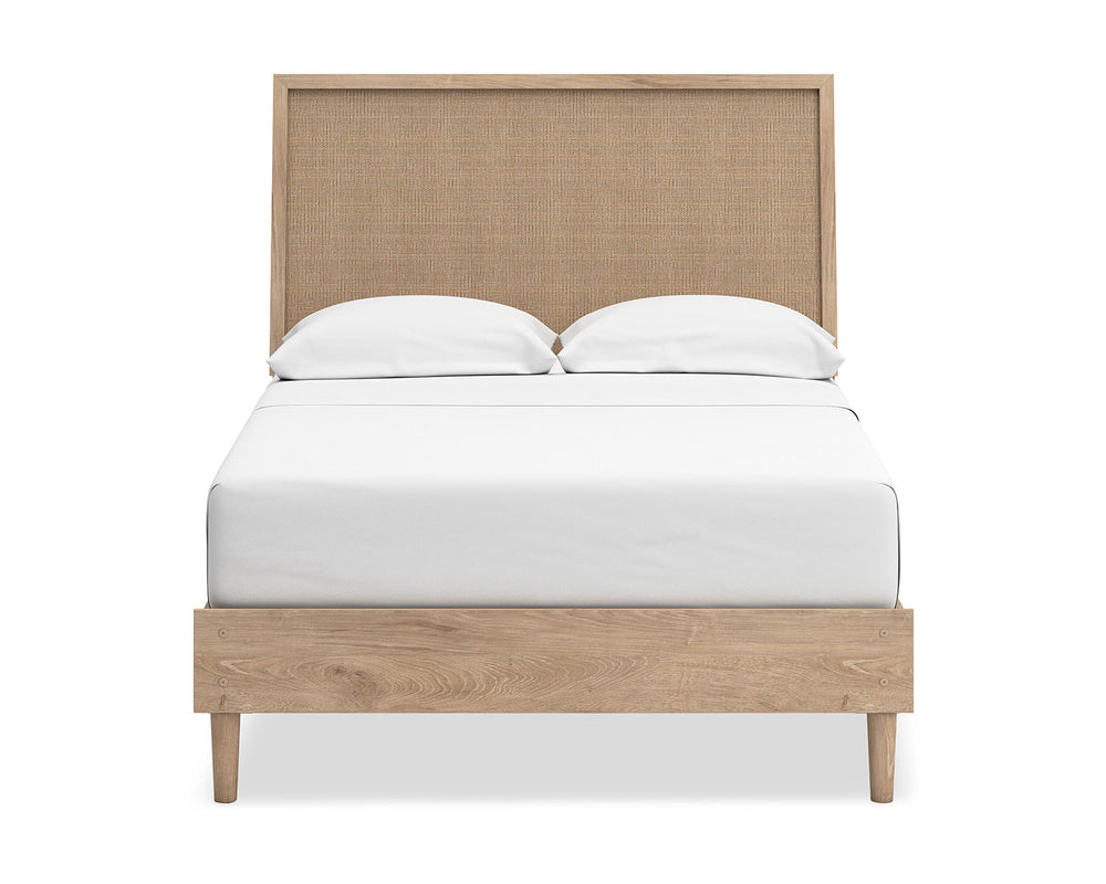 Cama completa con paneles, tocador y espejo Cielden