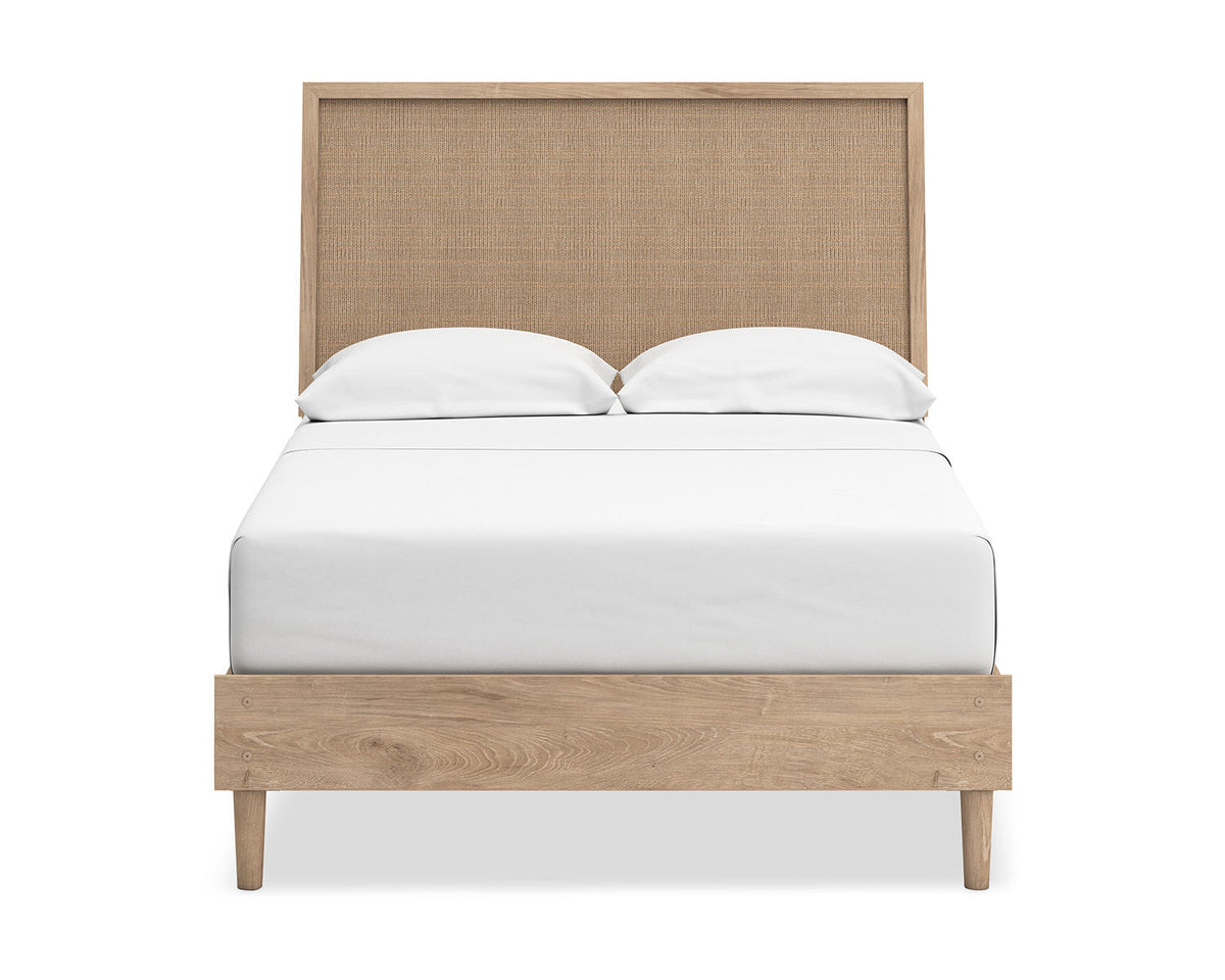 Cama completa con paneles, tocador y espejo Cielden